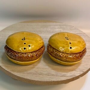 Vintage Figural Hamburger Salt and Pepper Shakers Our Own Import Made In Japan